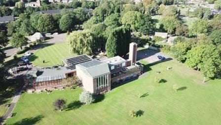 Aerial view of Redditch Crematorium