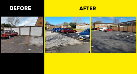 BEFORE AFTER CAR PARK