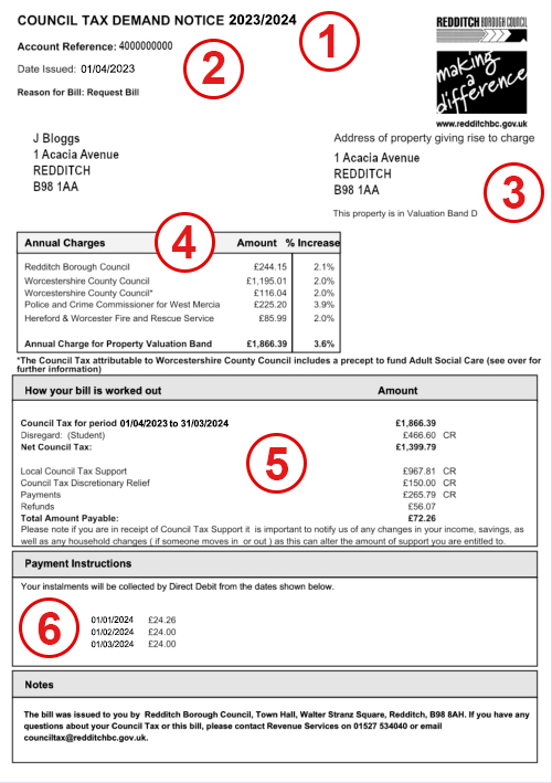 Council Tax Demand Notice 2023/2024