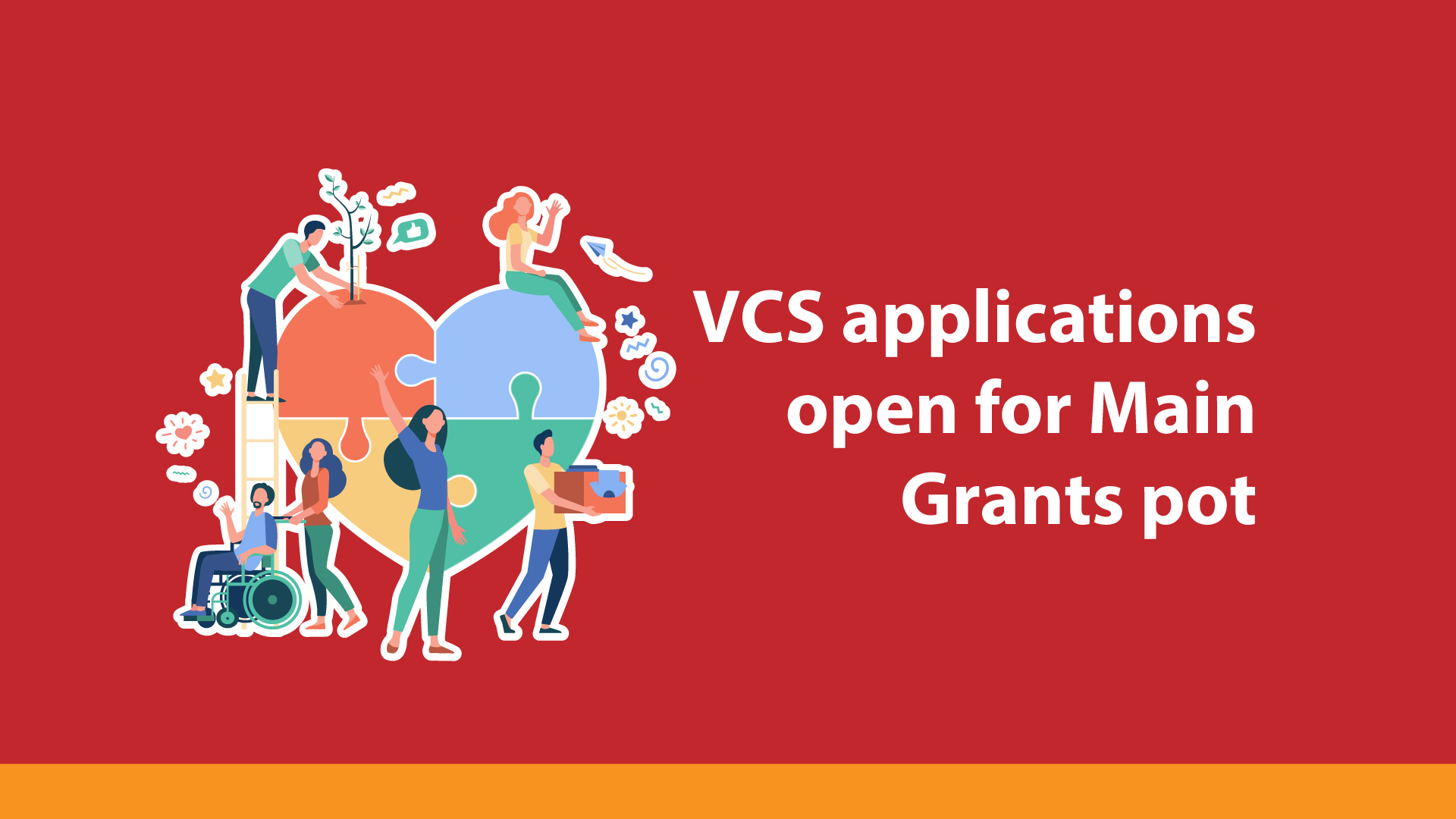 Graphic with wording for VCS grant applications