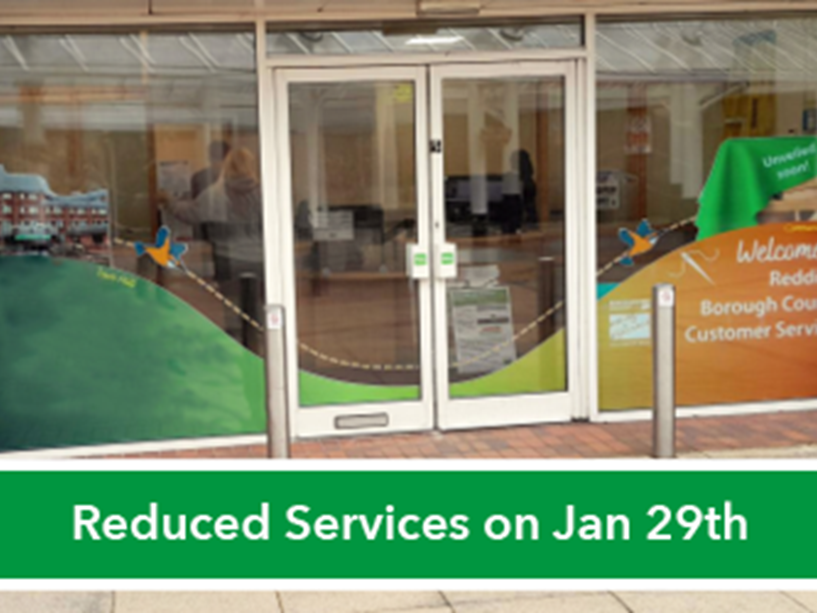 Service Discunt Reduced Service at Customer Service Centre