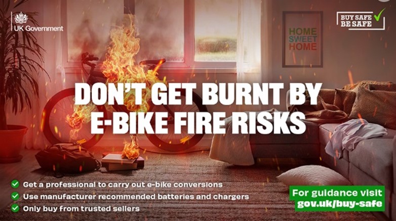 Don't Get Burnt By E-Bike Fire Risks - GOV.UK